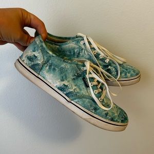 Ocean patterned Vans